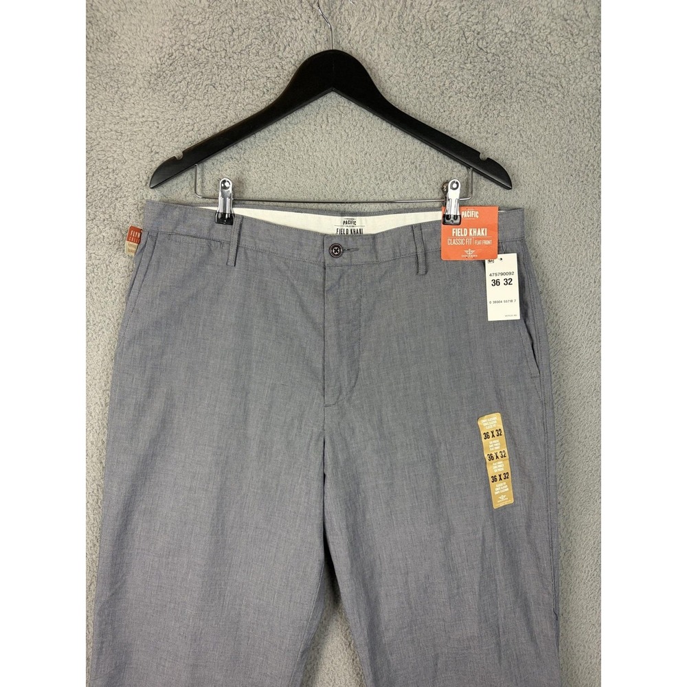 Dockers Pacific Field Khaki Pants Mens 36x32 Blue Classic Fit Chino Stretch New